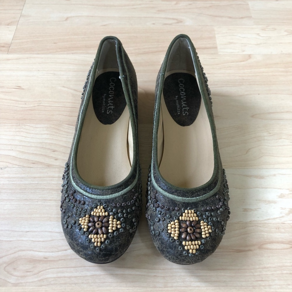 Coconuts by Matisse ‘Ferris’ Green Beaded Heels